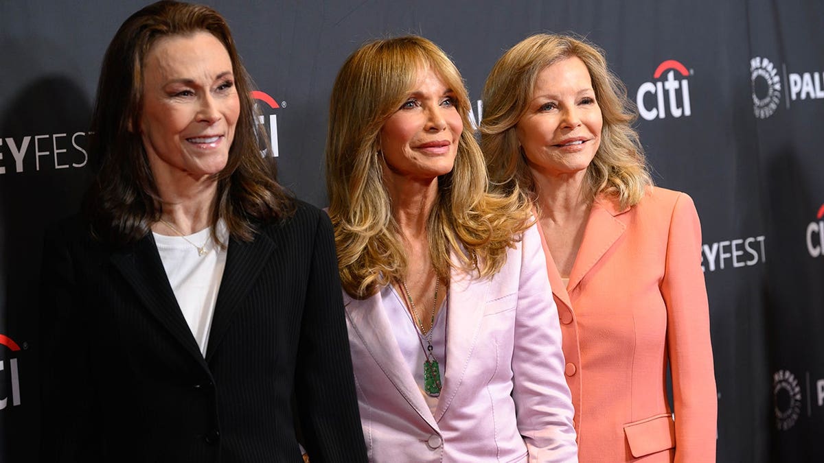Kate Jackson, Jaclyn Smith and Cheryl Ladd posing at PaleyFest LA event