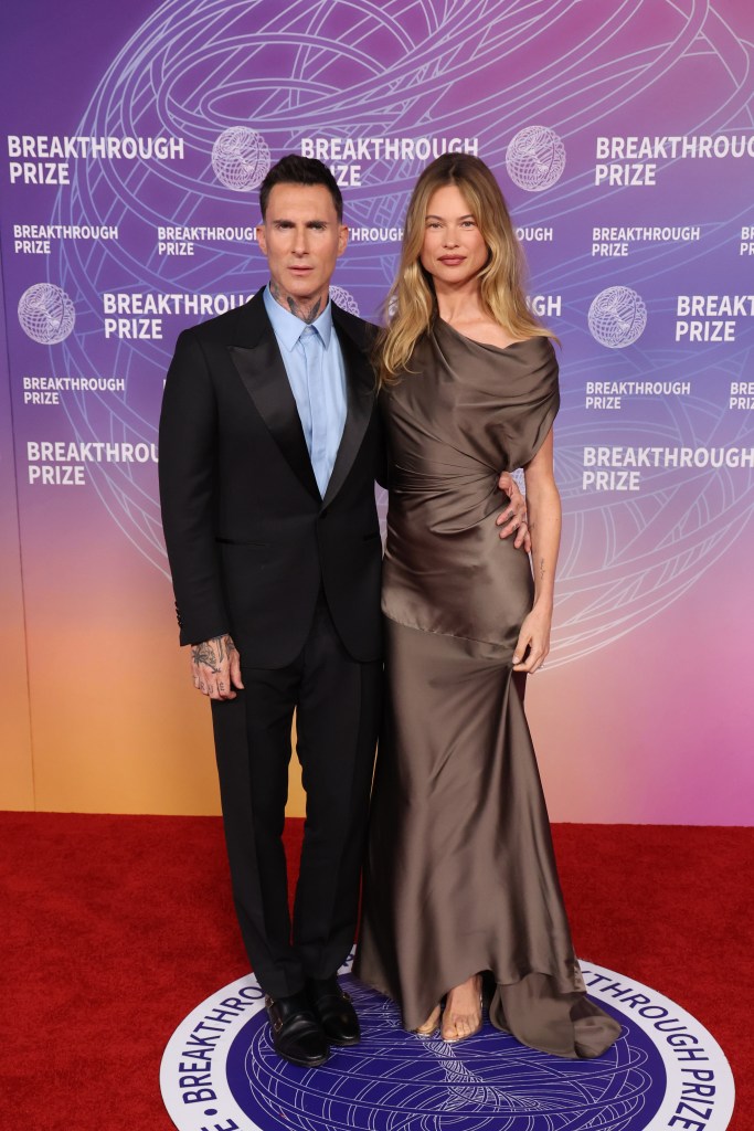 Adam Levine and Behati Prinsloo attend the Breakthrough Prize Ceremony