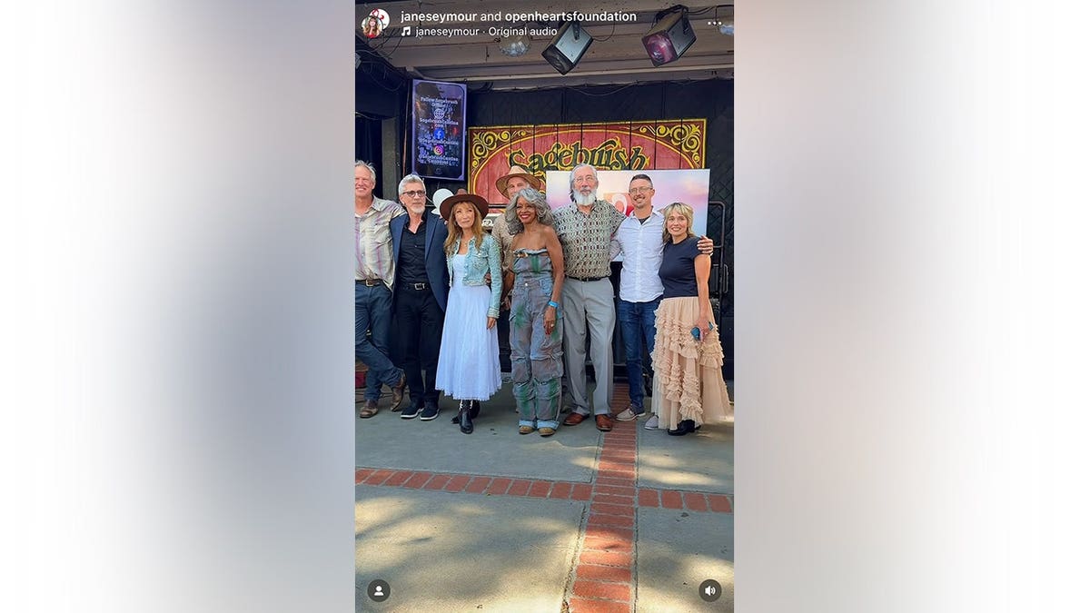 Jane Seymour celebrating her birthday.