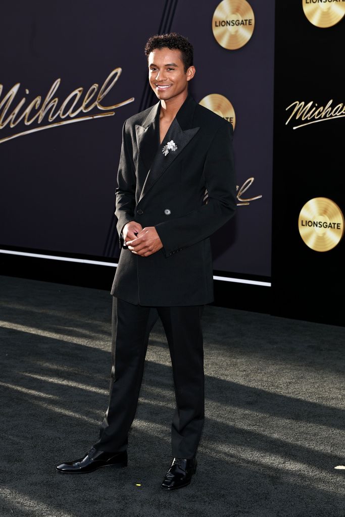 Jaafar Jackson attends the "Michael" premiere