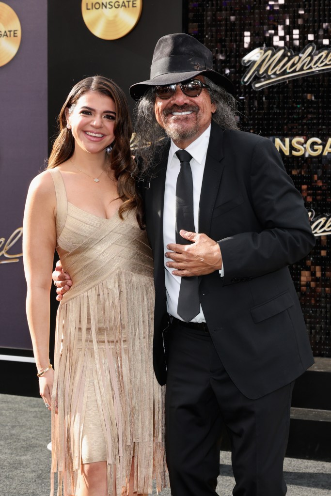 Mayan Lopez and George Lopez attend the "Michael" premiere