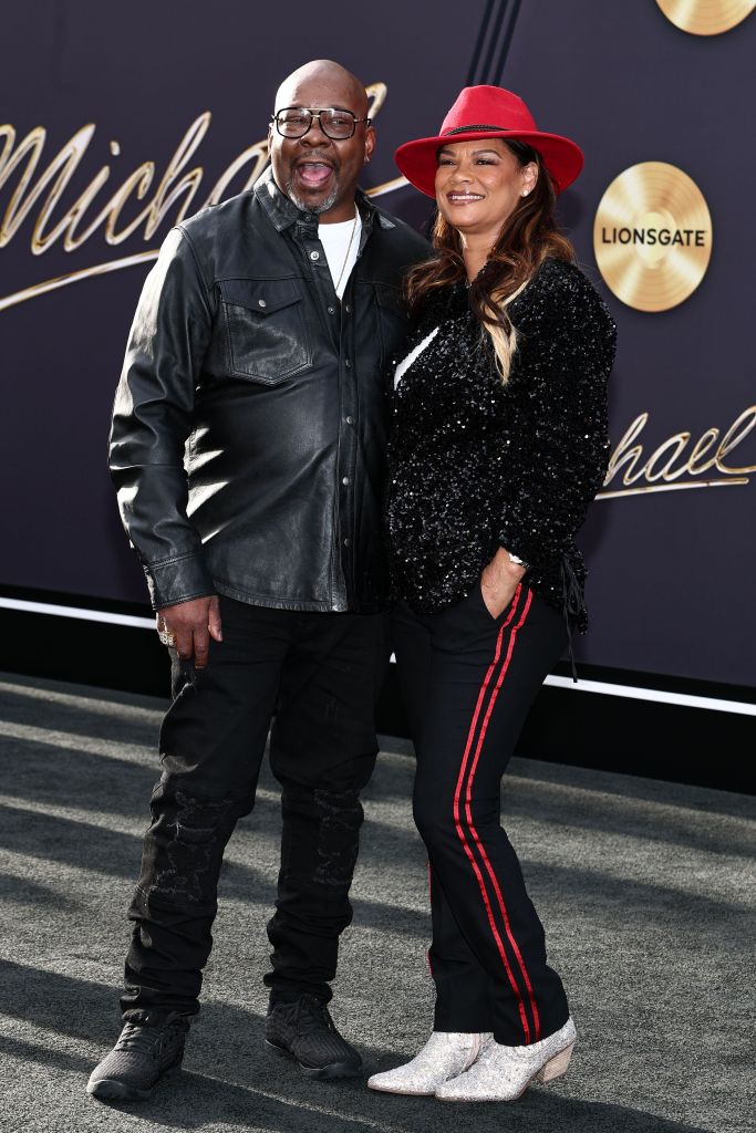 Bobby Brown and Alicia Etheredge attend the "Michael" premiere