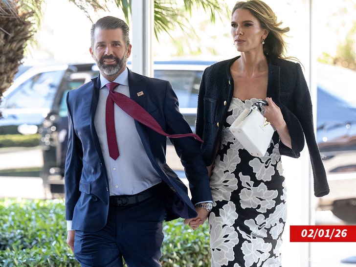 Donald Trump Jr. and his fiancee Bettina Anderson getty