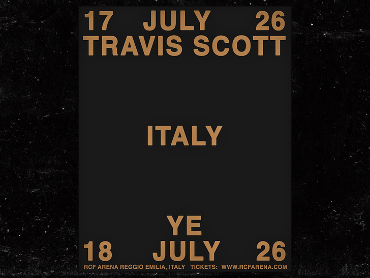 kanye west travis scott italy concert sub insta