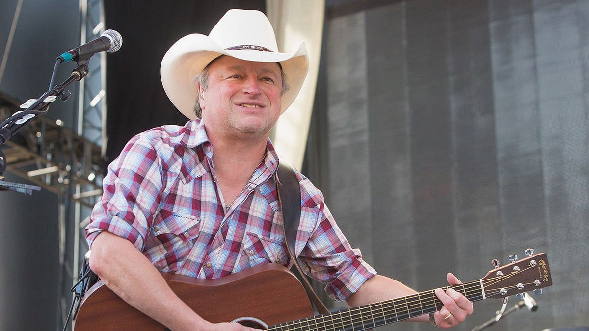 Mark Chesnutt performing on stage at Watershed Music Festival in George, Washington