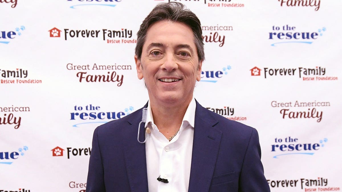 Scott Baio at the animal rescue telethon "To The Rescue Pup-A-Thon" in February 2023