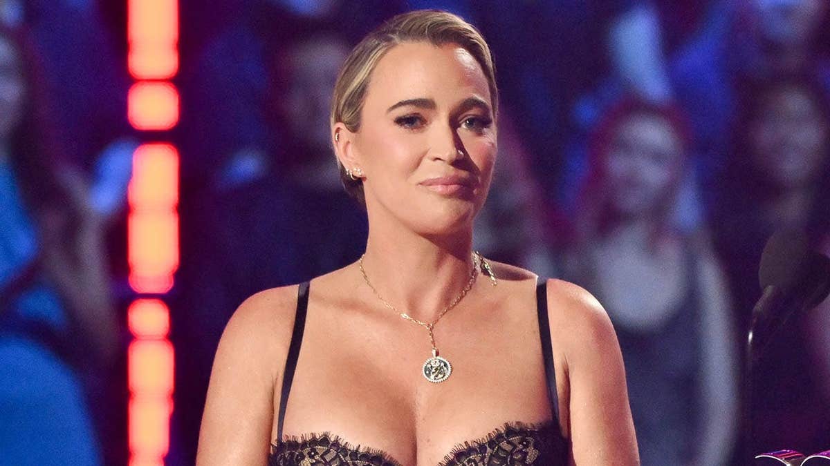 Teddi Mellencamp looks emotional at the iHeartRadio Music Awards