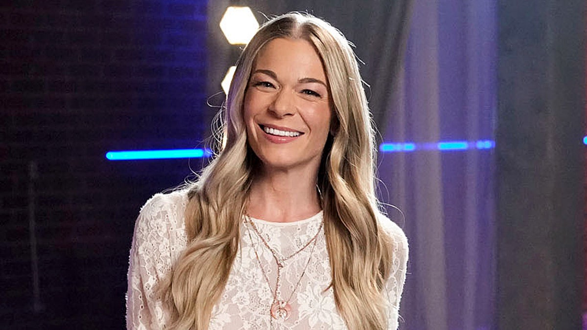 LeAnn Rimes smiling on the set of The Voice season 27