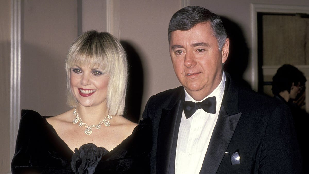 Actress Ann Jillian and husband Andy Murcia standing together at an event.