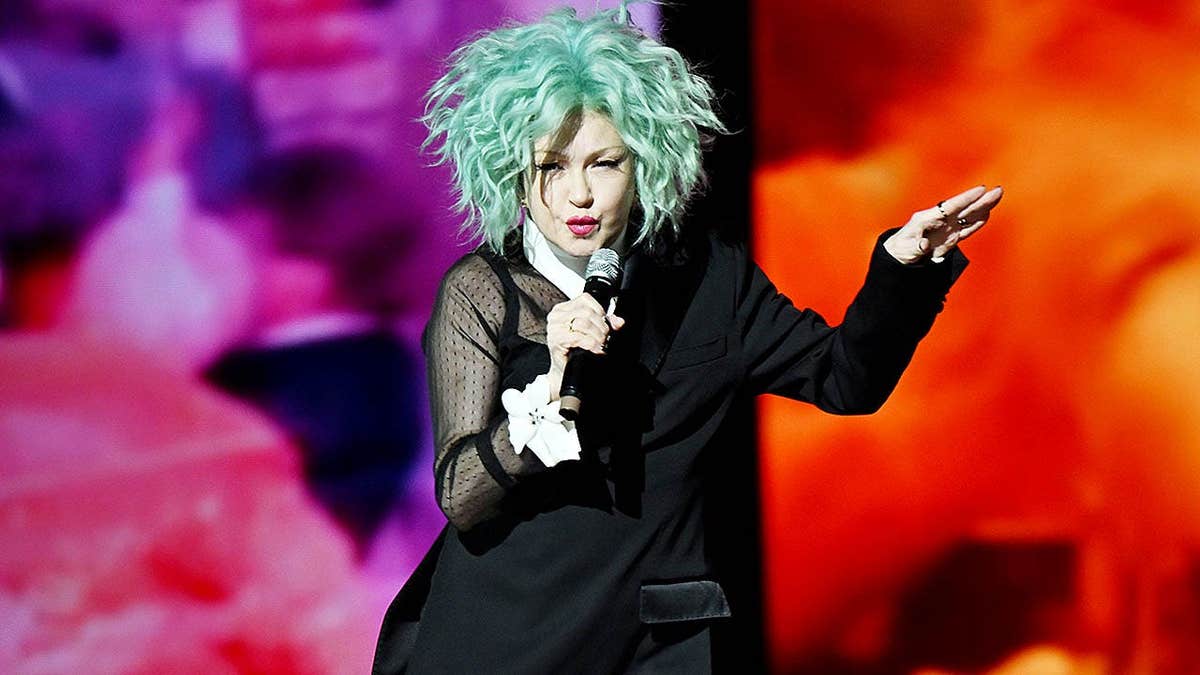 Cyndi Lauper singing on stage at The Colosseum at Caesars Palace in Las Vegas