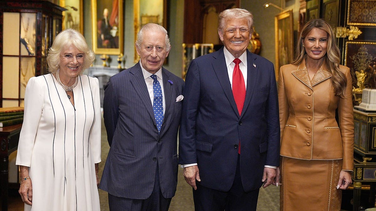 The King and Queen with President Trump and Melania at at Windsor Castle in September 2025.