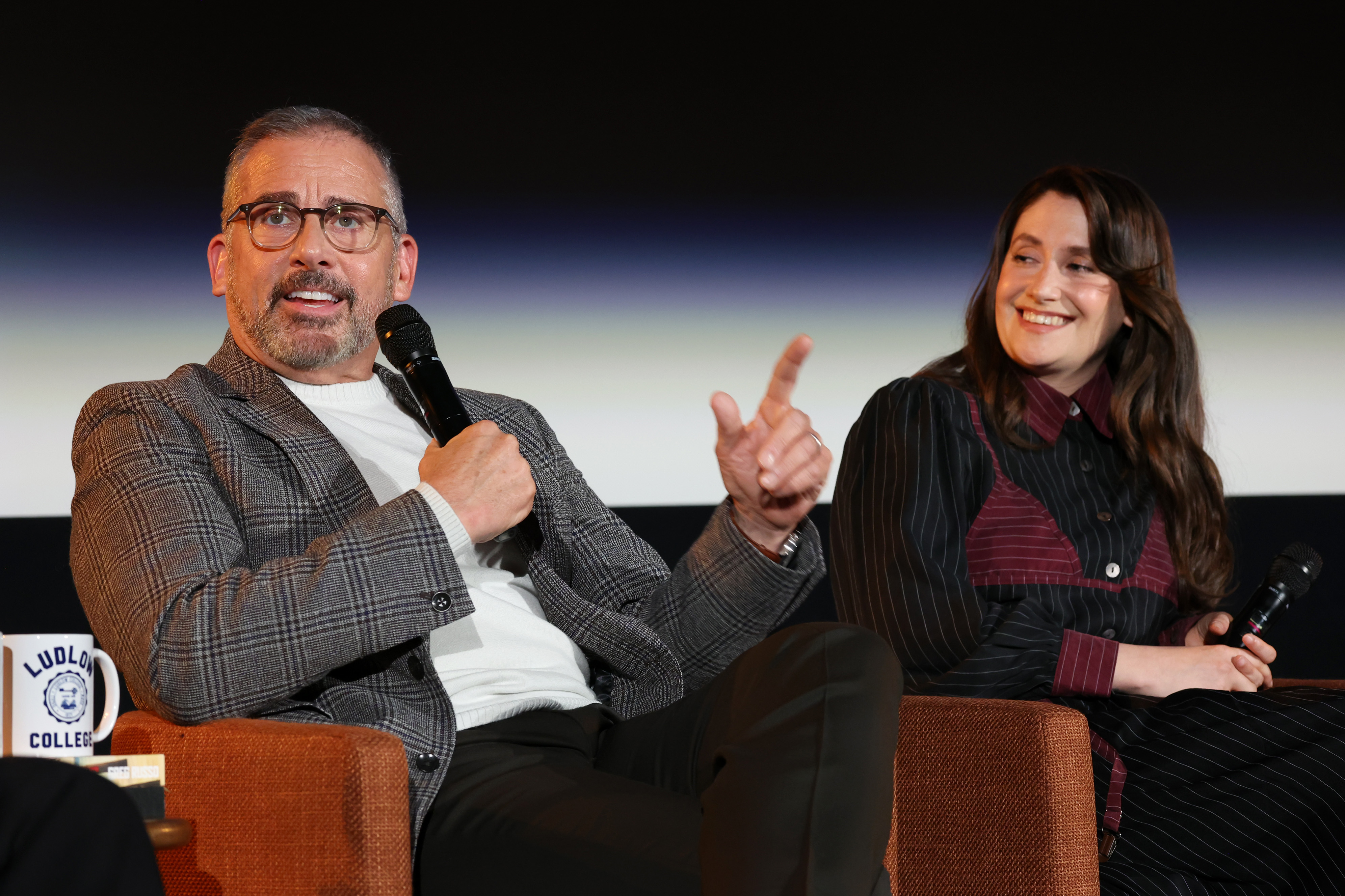 Steve Carell and Charly Clive attend HBO's "Rooster" Emmy FYC Event in Los Angeles.