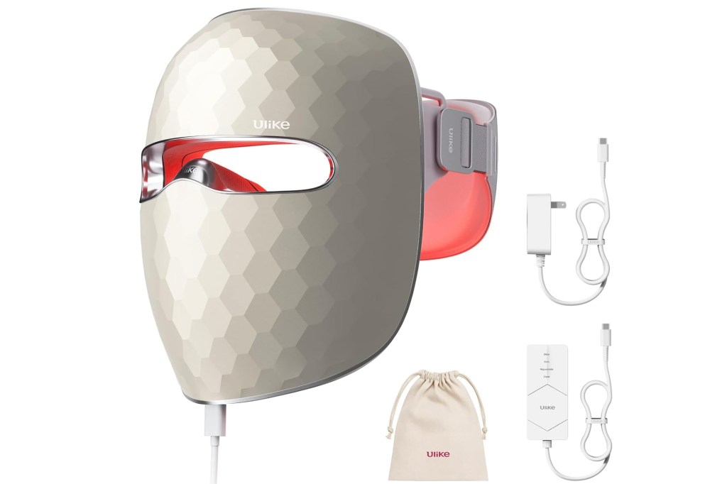 Ulike LED light therapy mask and accessories.