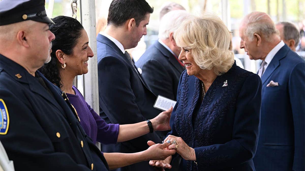 King Charles III and Queen Camilla meet families and first responders at the National September 11 Memorial in New York City