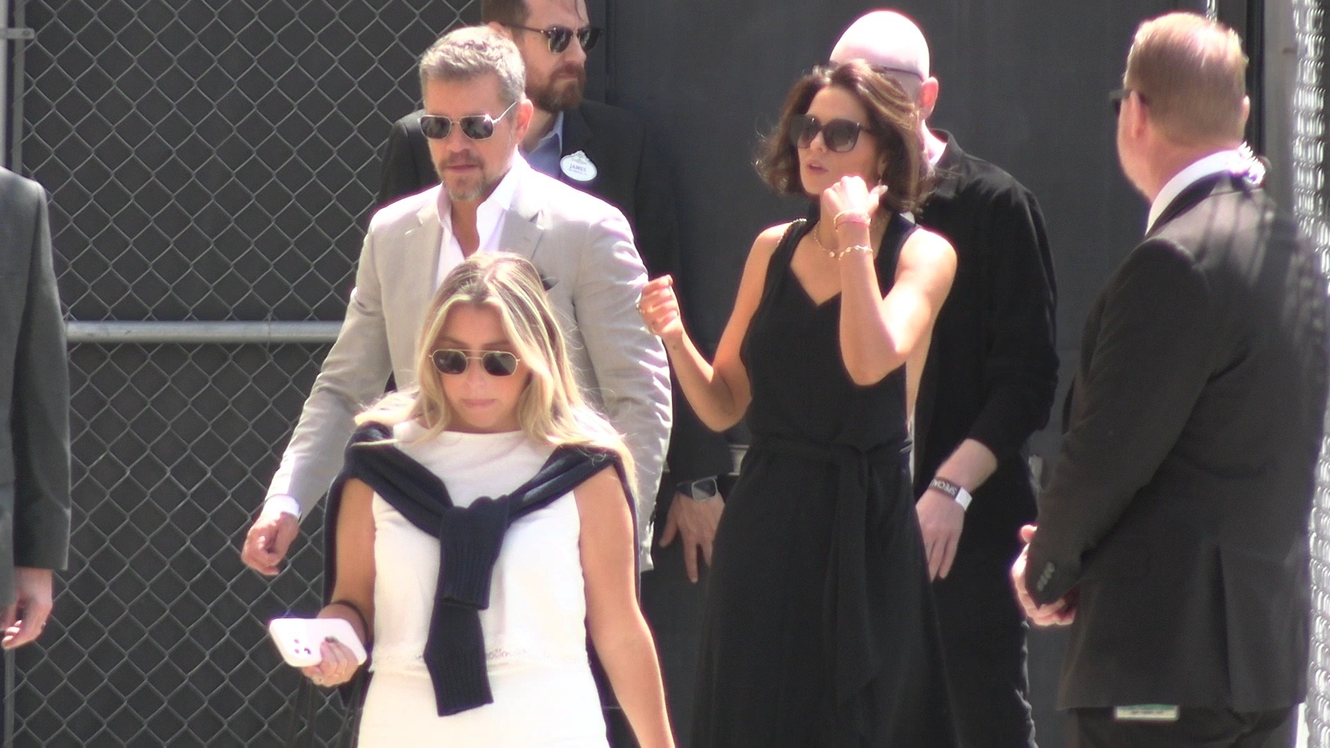 Matt Damon and wife, Luciana Barroso, were seen arriving at the Hollywood Walk of Fame in Hollywood.