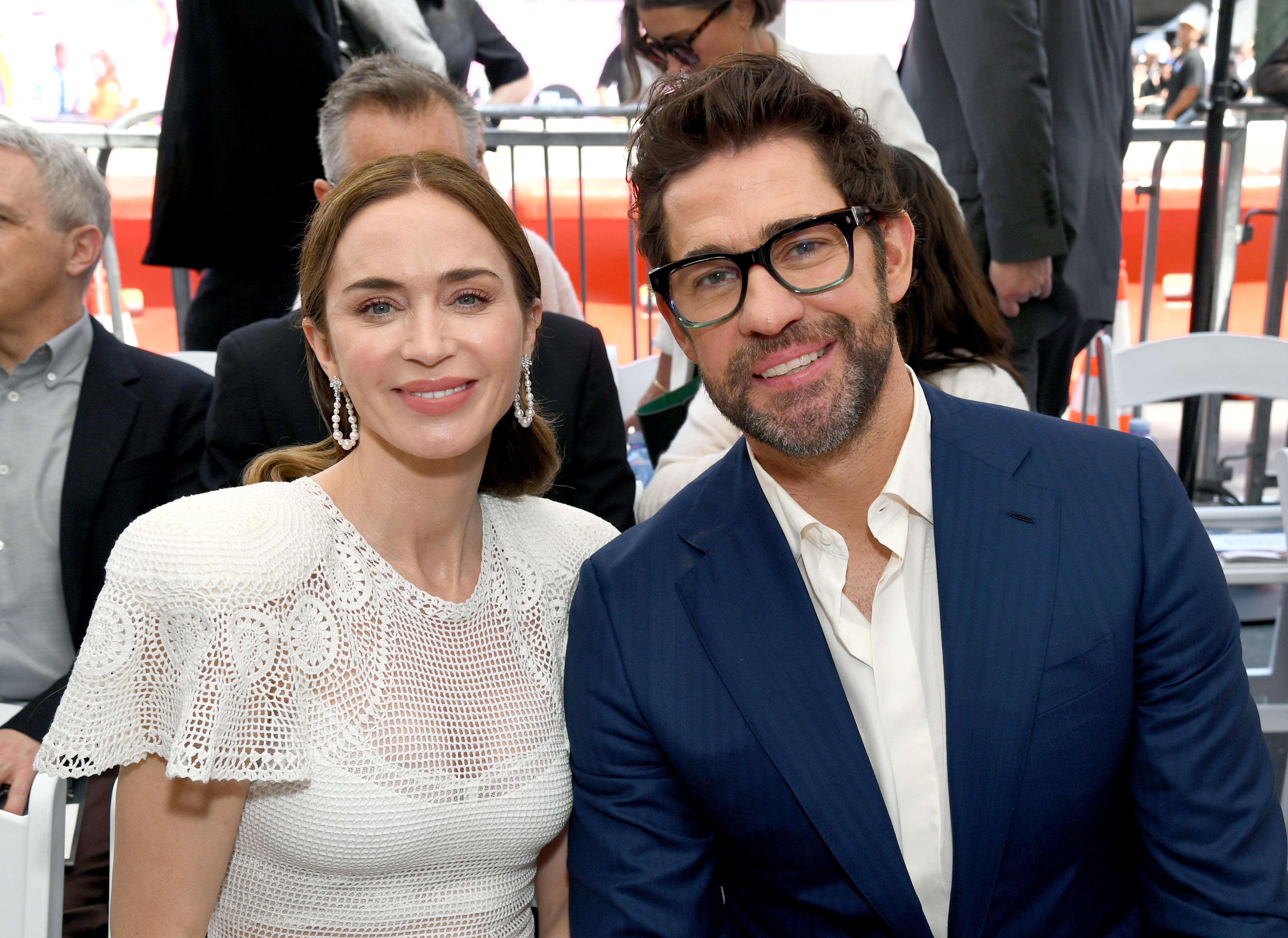 Emily Blunt and John Krasinski attend the Hollywood Walk of Fame Star Ceremony.