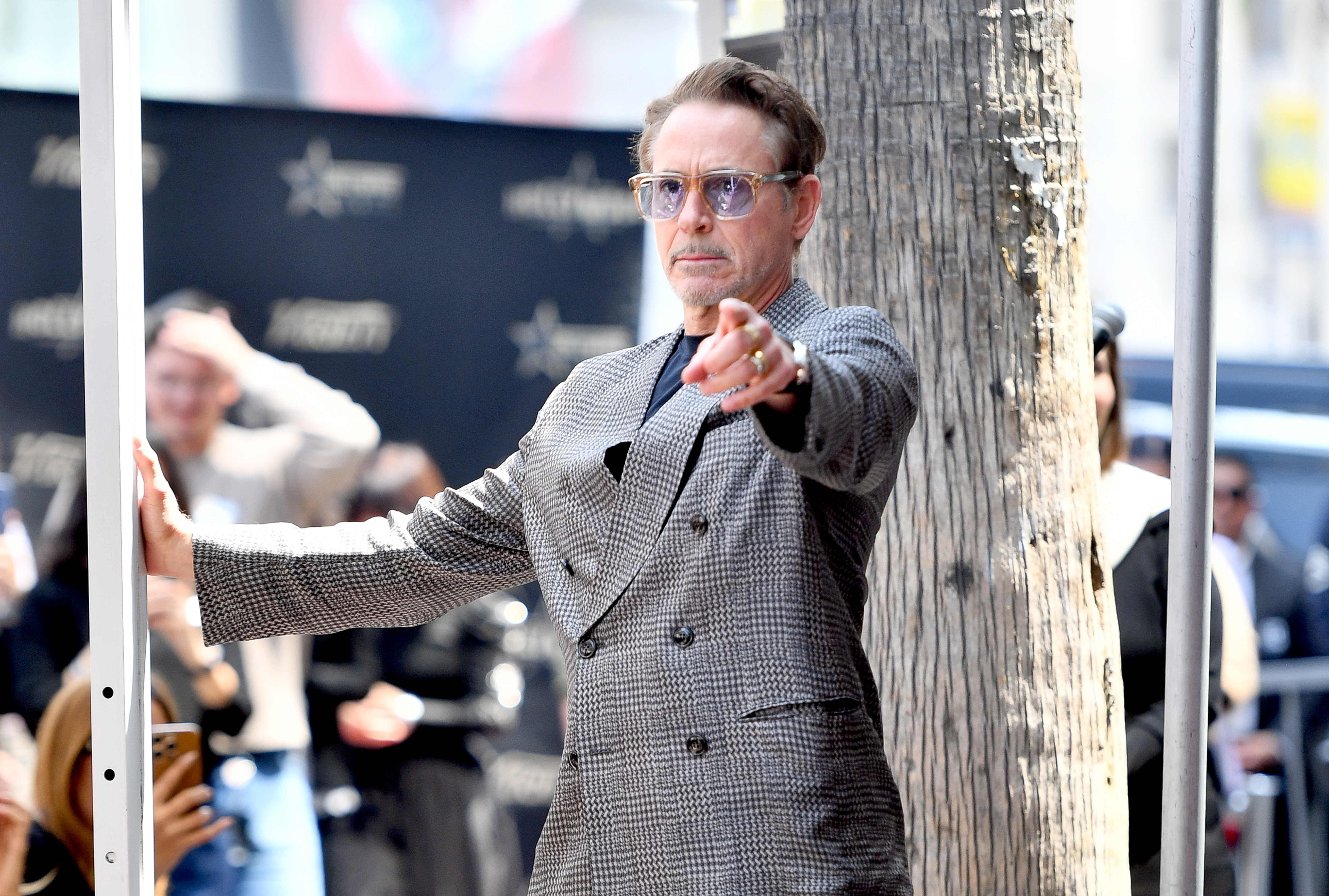 Robert Downey Jr. attends the Hollywood Walk of Fame Star Ceremony.