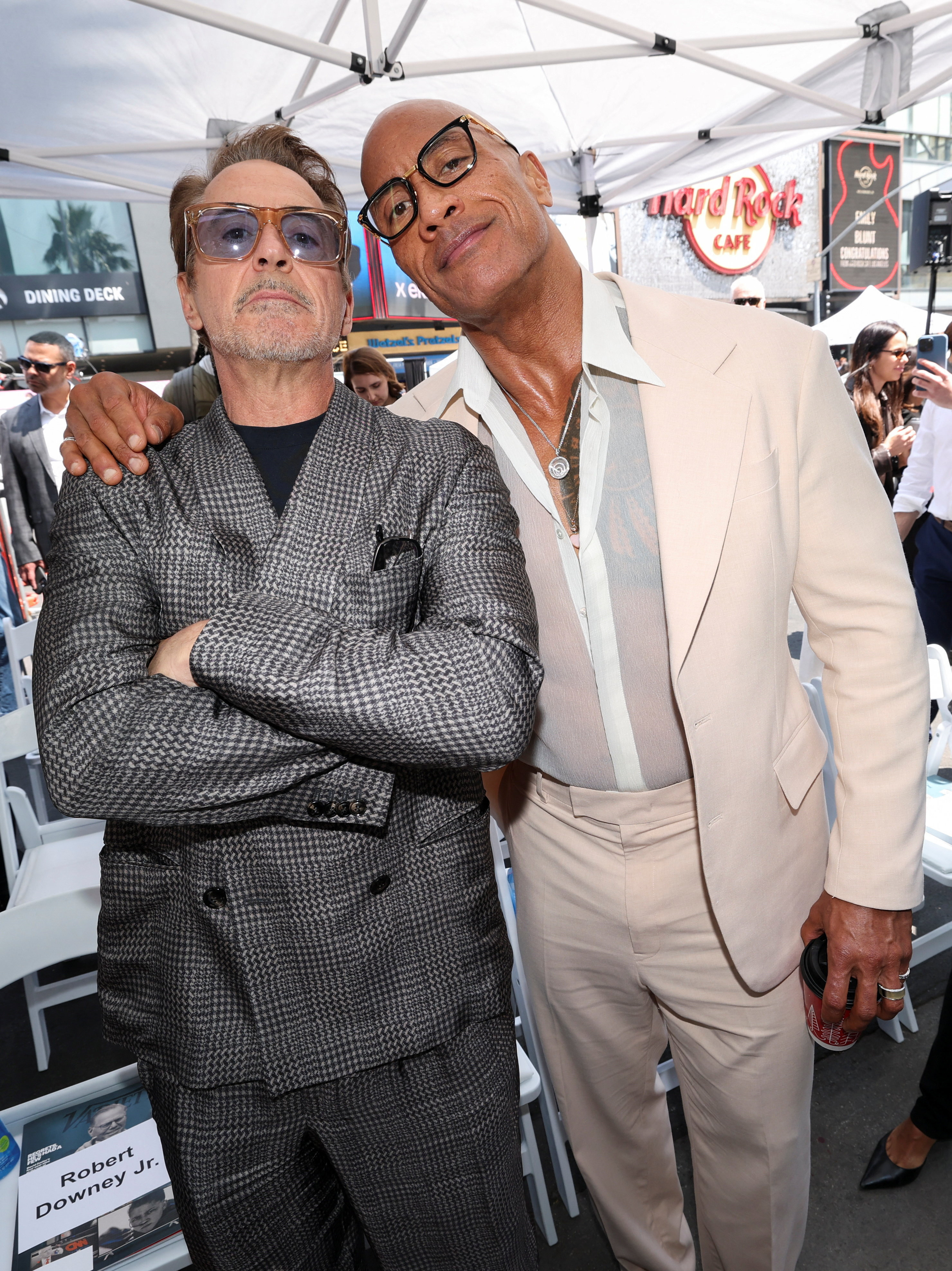 Robert Downey Jr. and Dwayne Johnson