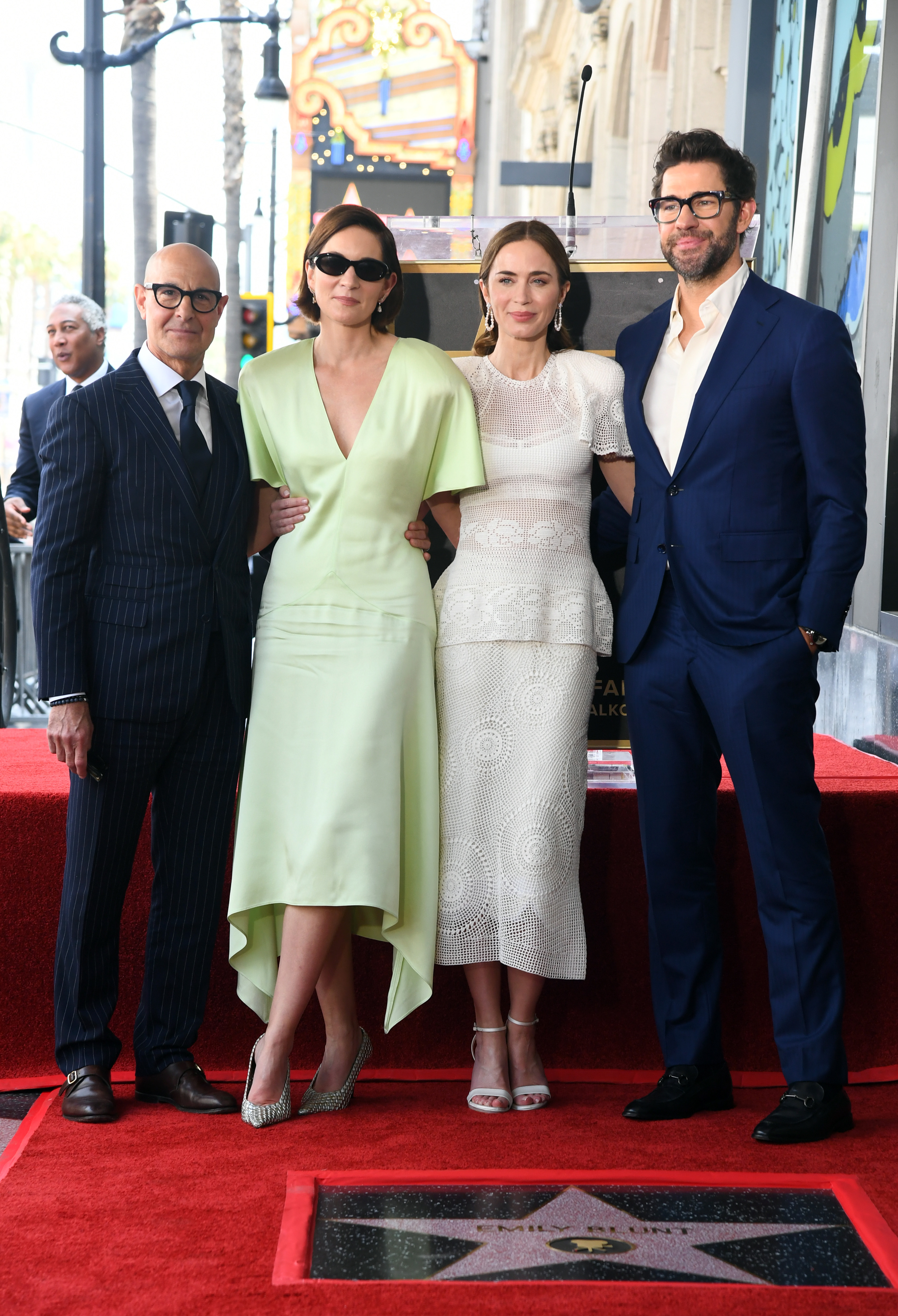 Stanley Tucci, Felicity Blunt, Emily Blunt and John Krasinski 