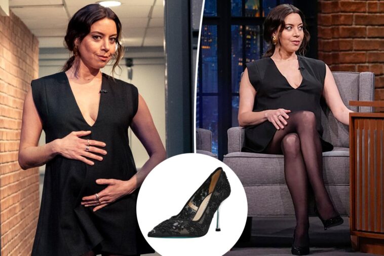 Aubrey Plaza wore these affordable heels on 'Late Night with Seth Meyers'