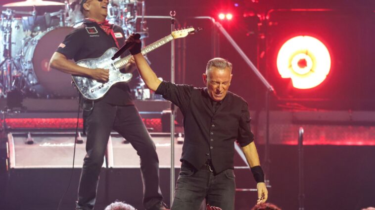 Bruce Springsteen attacks "President who can't handle the truth" and covers Prince and Bob Dylan with Tom Morello as he kicks off 2026 tour