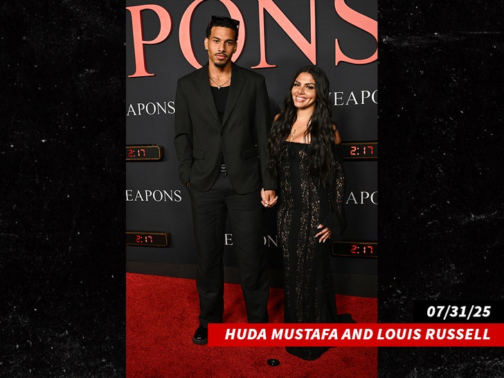 Huda Mustafa and Louis Russell getty 1