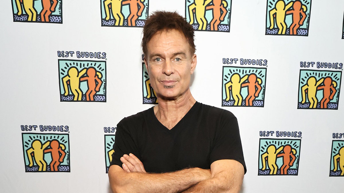 Patrick Muldoon standing at Pinz Bowling Center in Studio City California