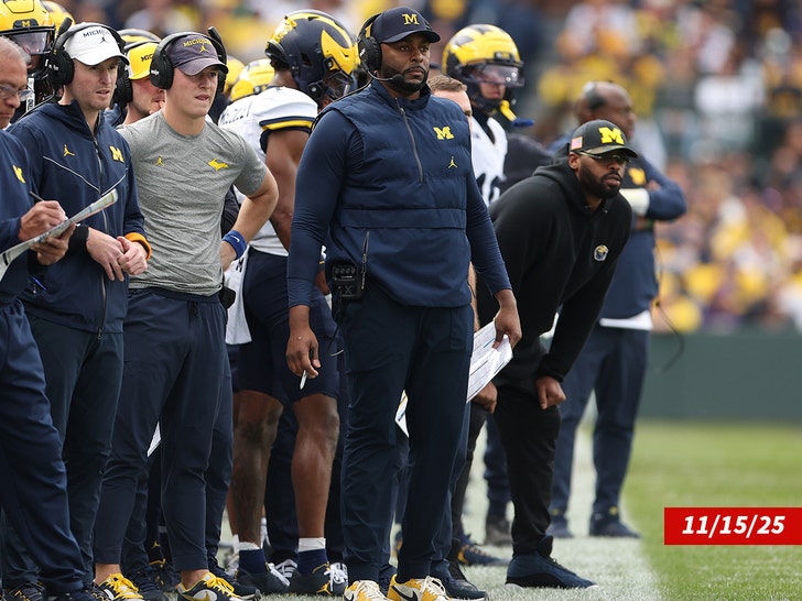 sherrone moore sidelines getty