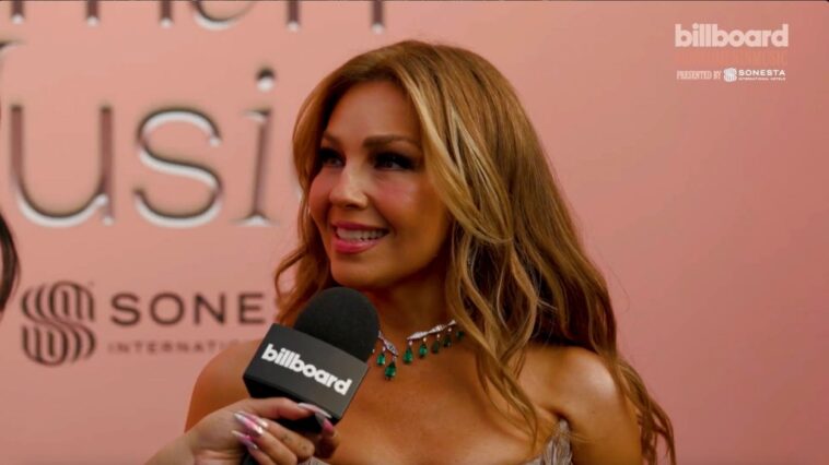 Thalia Teaches Drew Afualo How to Dance Cumbia |  Billboard Women In Music 2026