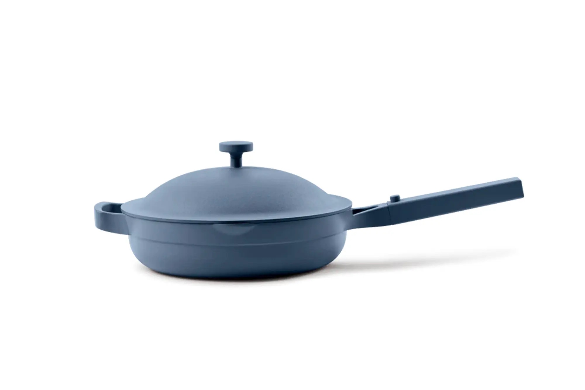 A blue Always Pan from Our Place