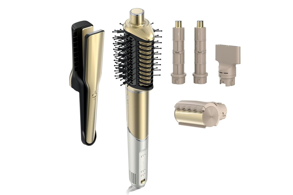 Shark FlexStyle hair styler with five attachments.