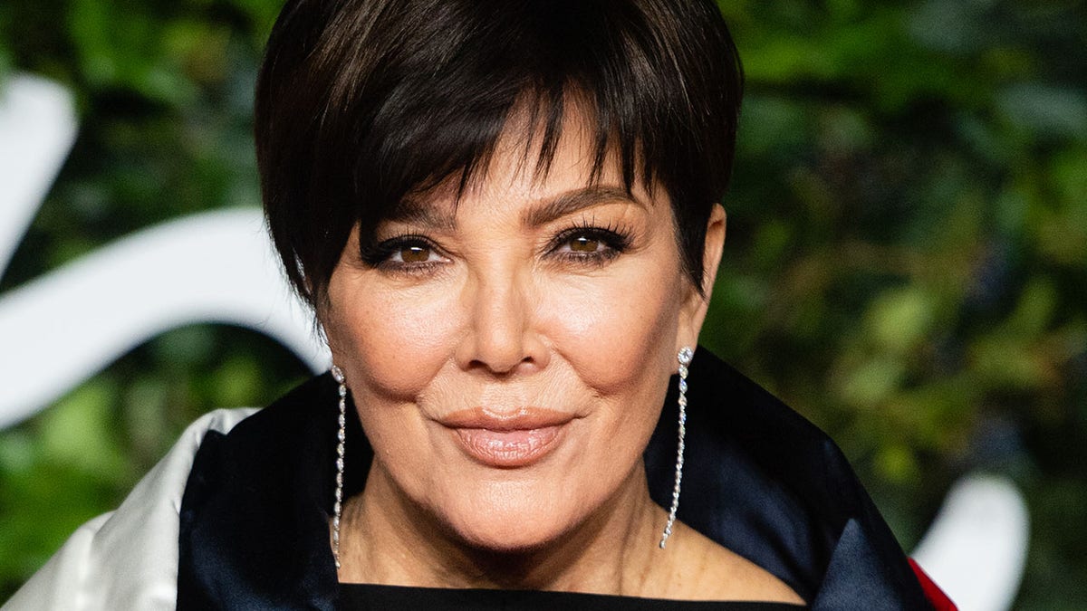 Kris Jenner smiling on the red carpet at The Fashion Awards in London