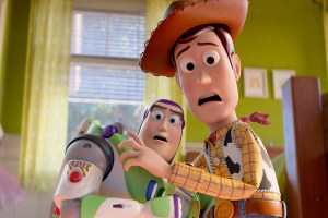 (L-R): Buzz Lightyear (voiced by Tim Allen) and Woody (voiced by Tom Hanks) in Disney and Pixar's TOY STORY 5. Photo courtesy of Disney/Pixar. © 2025 Disney/Pixar. All Rights Reserved.