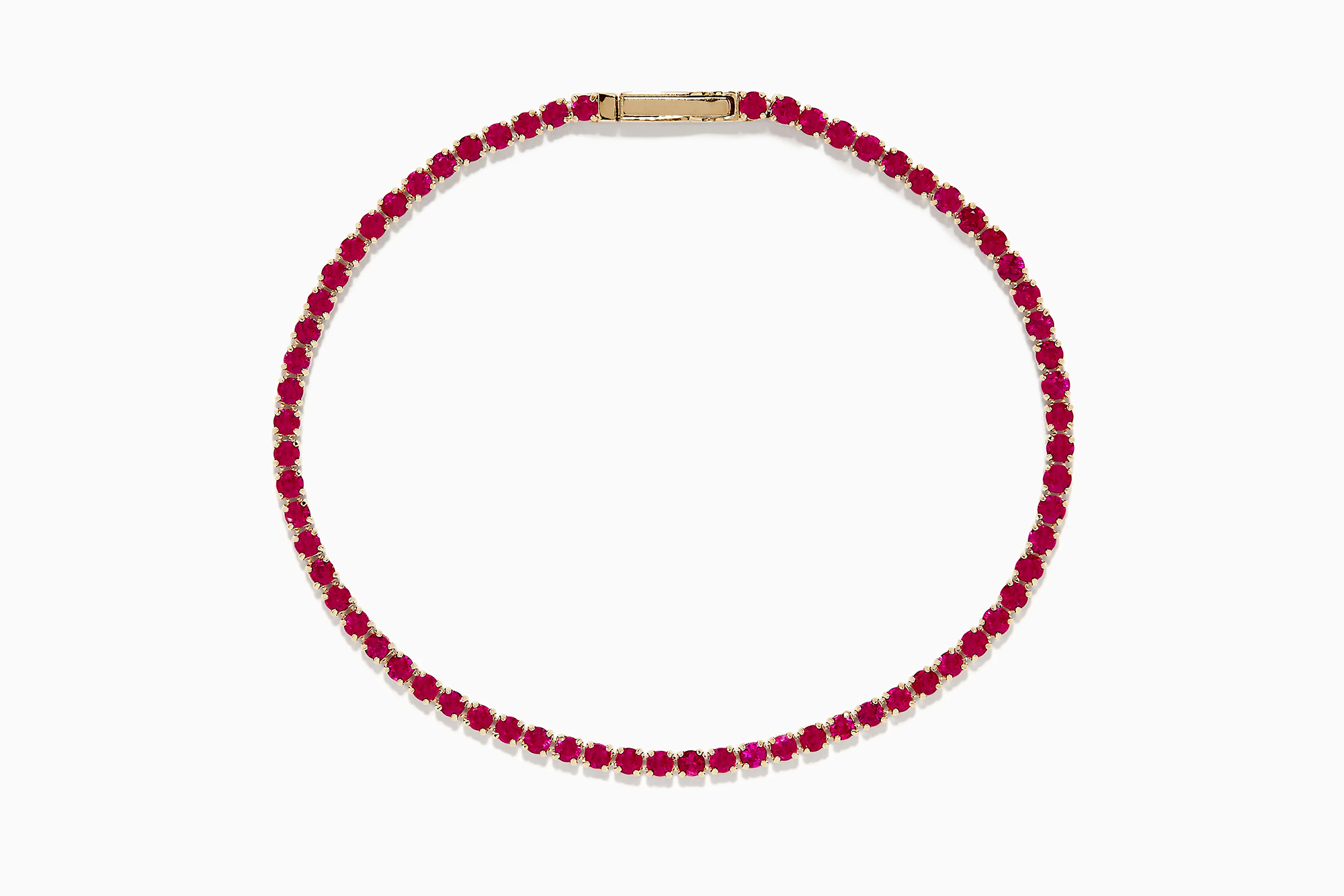 Effy ruby tennis bracelet in 14k gold.
