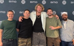 L-R: BMG's west coast label head Dan Gill, JJ Knerr (BMG), Yung Gravy, Eric Jensen (BMG), and head of R&B/Hip-Hop Tim Reid.