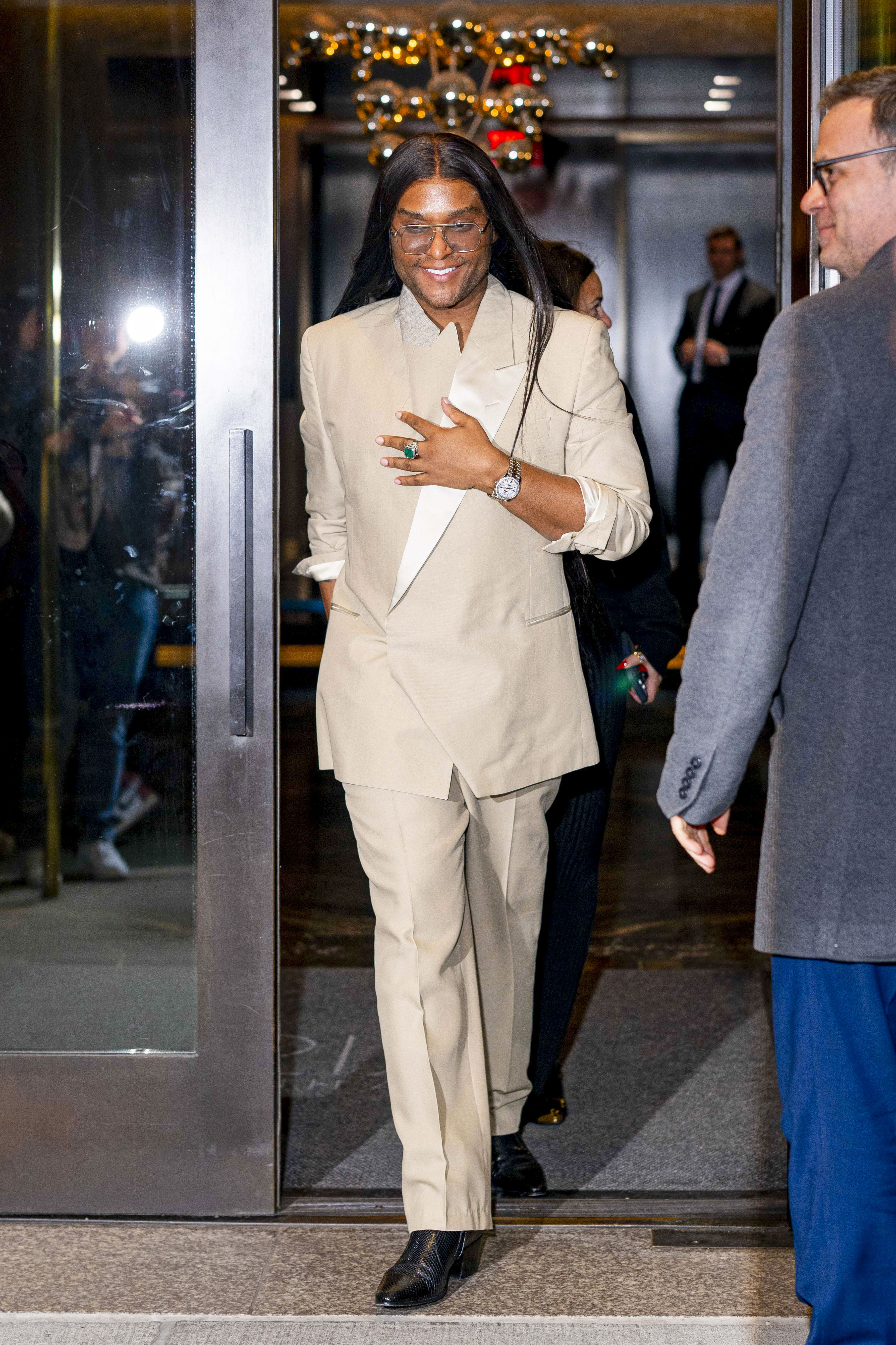 Law Roach attends Jeff Bezos' star-studded Pre-Met Gala Celebration in New York.