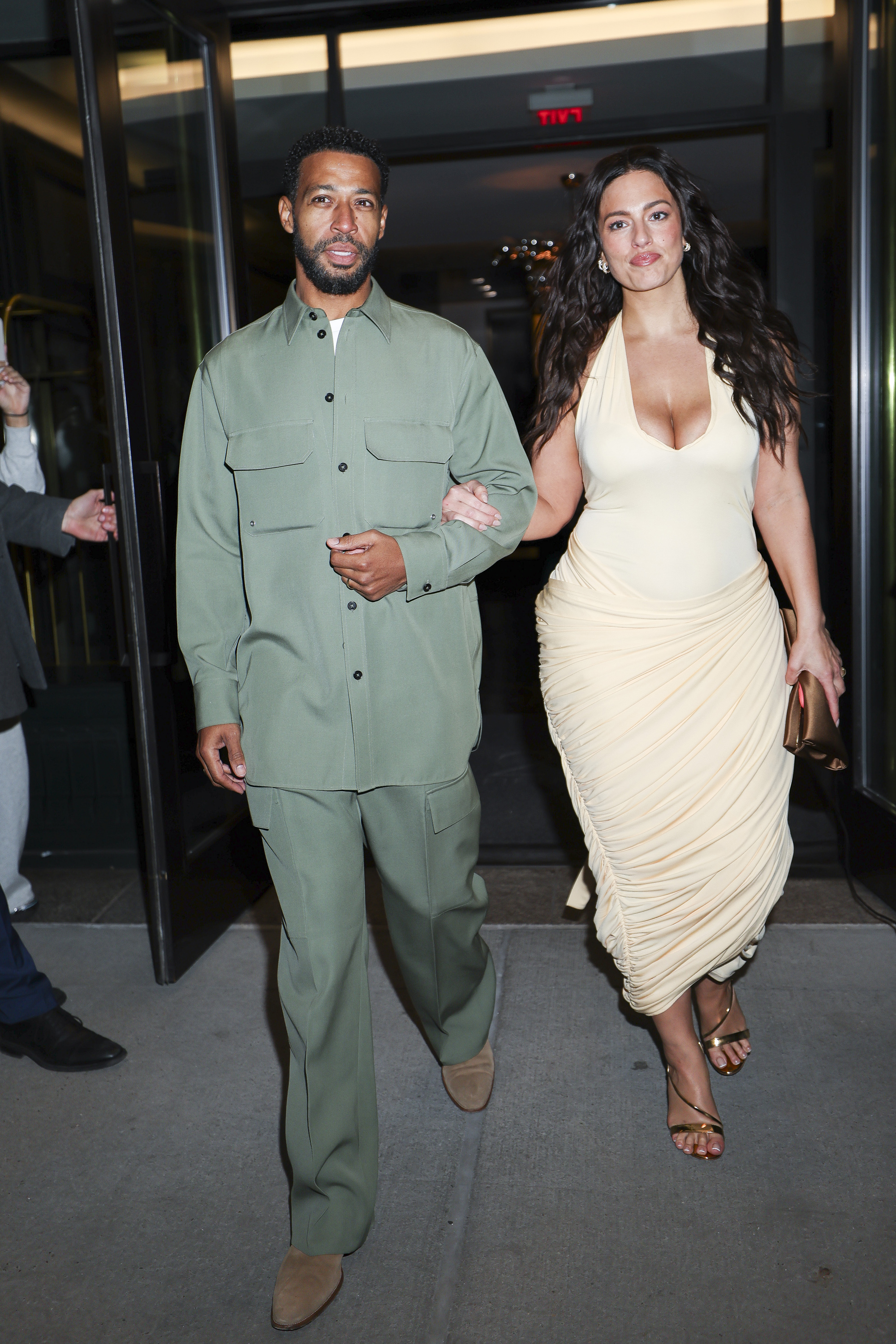 Ashley Graham and Justin Ervin attend Jeff Bezos' star-studded Pre-Met Gala Celebration in New York.