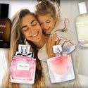 Mother And Daughter Hugging Surrounded By Fragrances