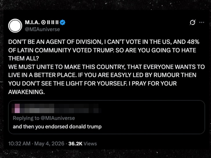 MIA tweet about trump