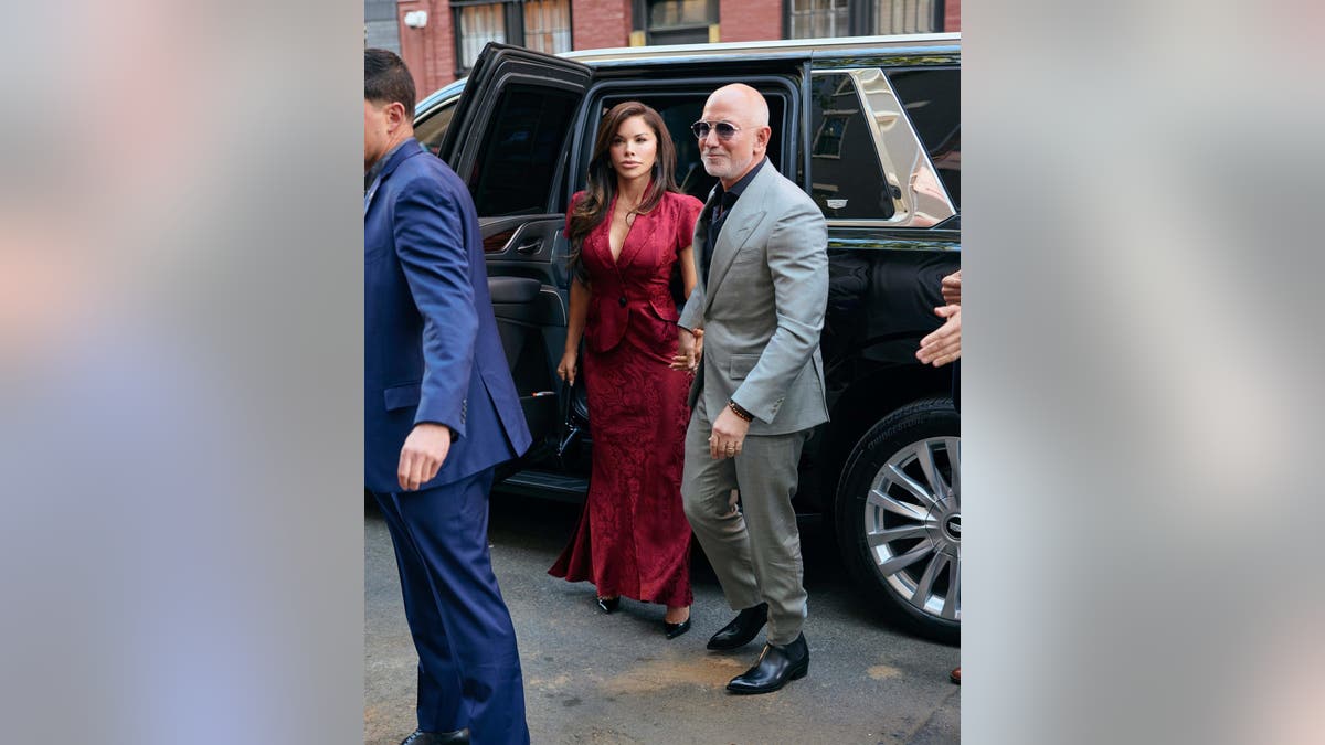 Jeff Bezos and Lauren Sanchez arriving at Met Gala dinner in New York City