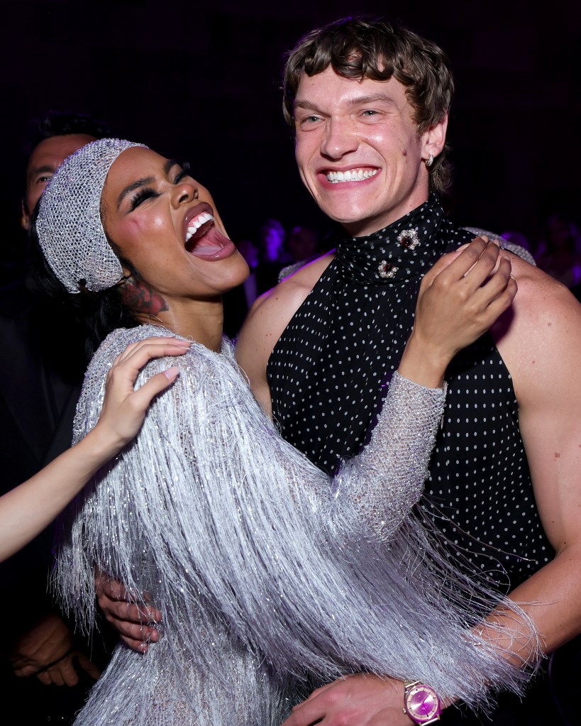 Teyana Taylor and Connor Storrie attend the 2026 Met Gala