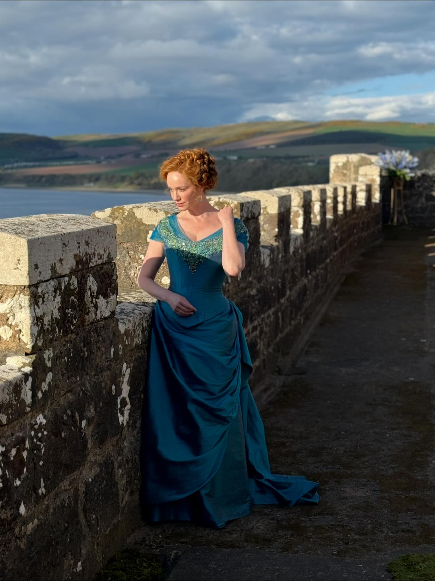 Christina Hendricks celebrates her birthday in Scotland.