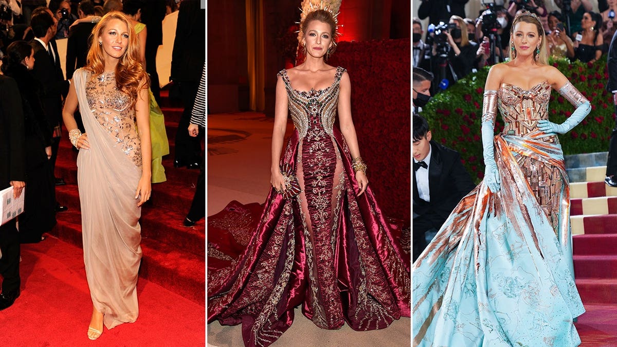 Blake Lively in 3 of her Met Gala looks throughout the years