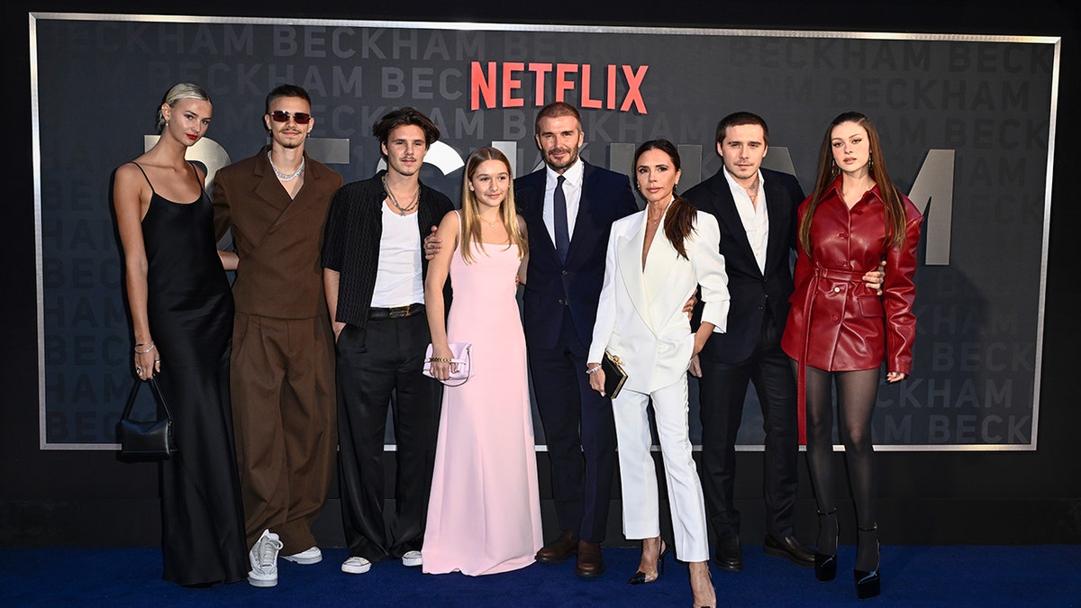 The beckham family at the 2023 "Beckham" premiere