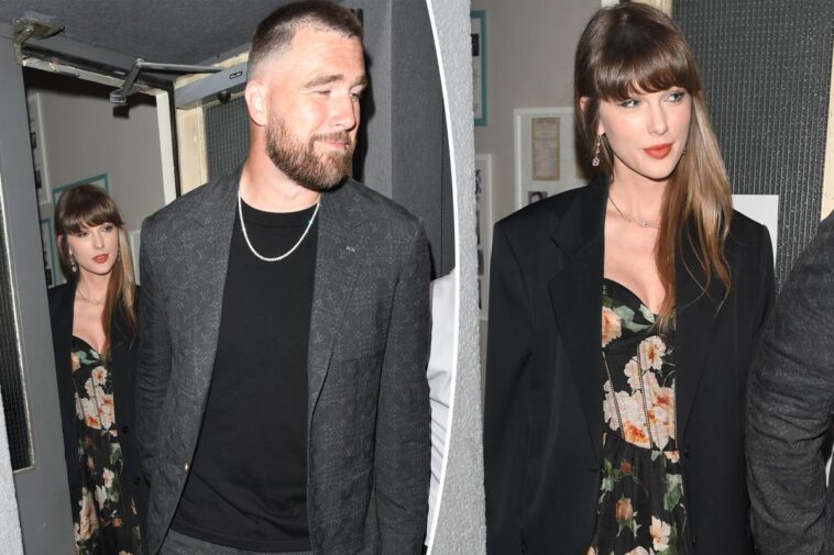 Taylor Swift wears Zimmermann floral dress for London date night with Travis Kelce