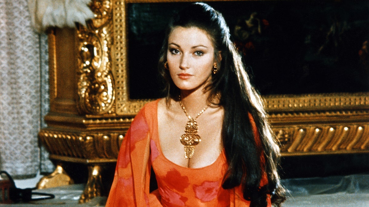 Actress Jane Seymour standing on the set of Live And Let Die