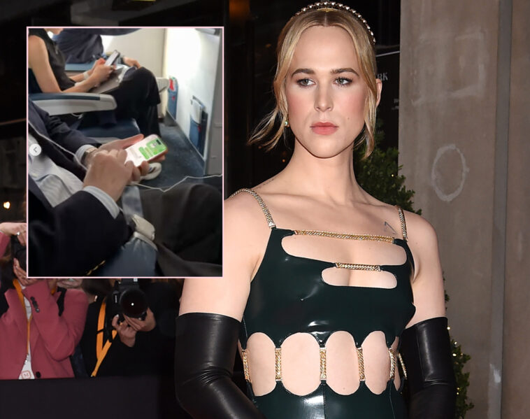 Flight Passenger Freaks Out & Sends Hateful Texts To Pals Over Transgender Woman Sitting Next To Him - Little Does He Know It's Actress Tommy Dorfman & She's Got It All On Video!