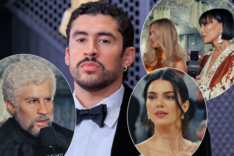 Unrecognizable Bad Bunny Had Seriously AWKWARD Run-In With Ex Kendall Jenner's Mom Kris & Sister Kim At Met Gala - WATCH!